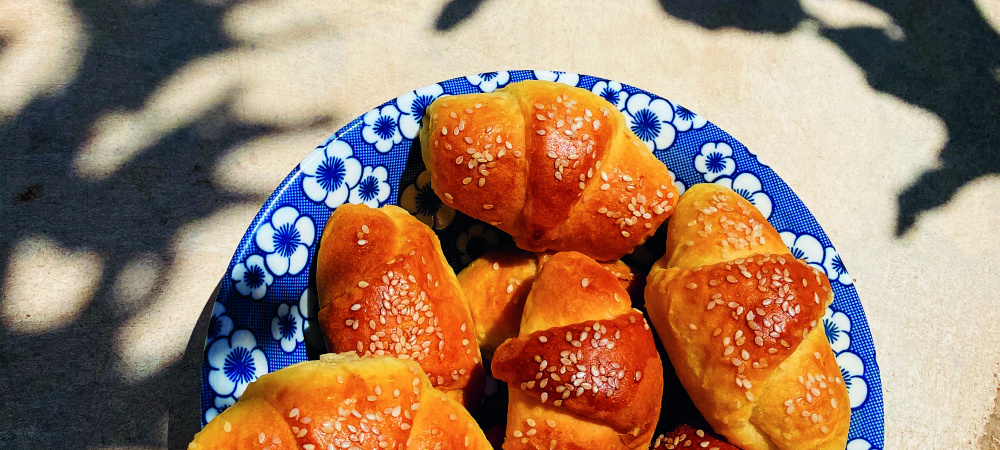 Griechische Croissants mit Joghurt