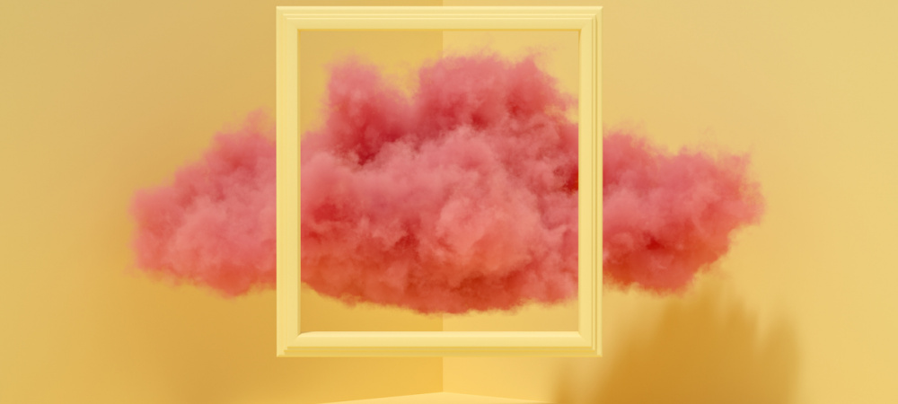 Pinke Wolke im Rahmen – Träume bewusst steuern