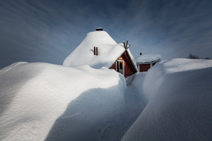Schneehütte Lappland
