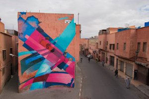 Von MadC bemalte Häuserwand in Marrakesch