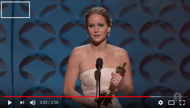 Jennifer Lawrence gewinnt in der Kategorie "beste Schauspielerin"