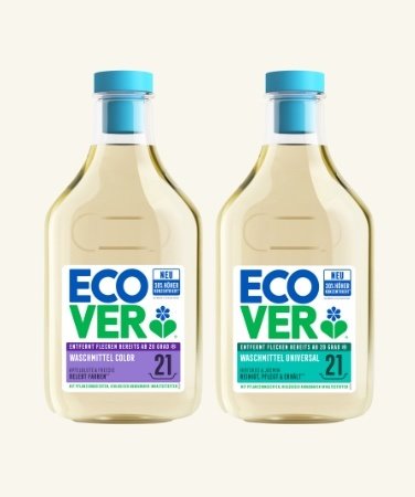 ECOVER Flüssigwaschmittel mit neuer Formel