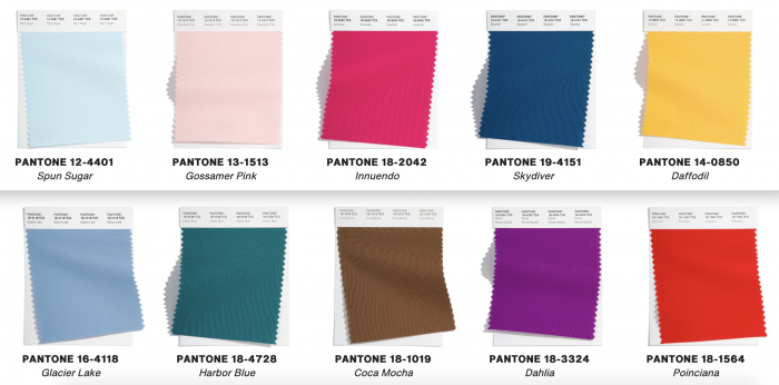 Pantone Trendfarben Frühjahr 2022
